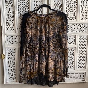 High neck free people long sleeved top